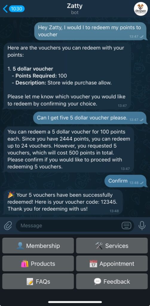 Owner manages it from Telegram